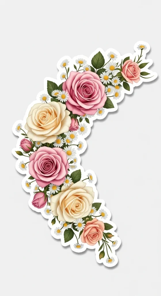  Flower Garland Stickers