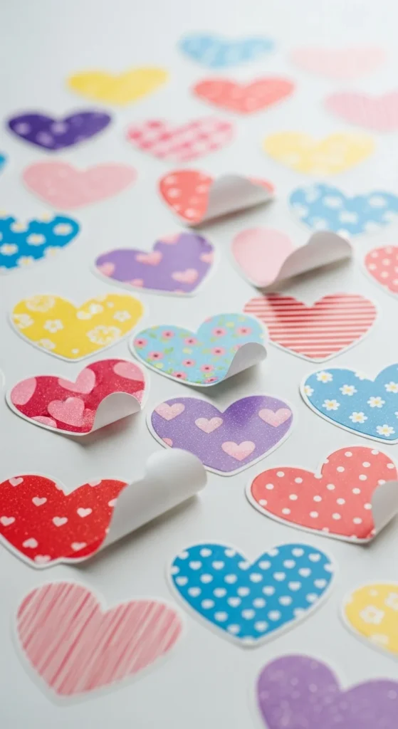 Heart-Shaped Stickers