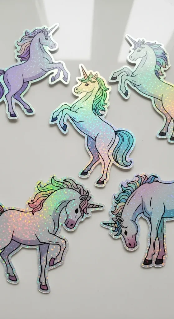 Holographic Unicorn Stickers