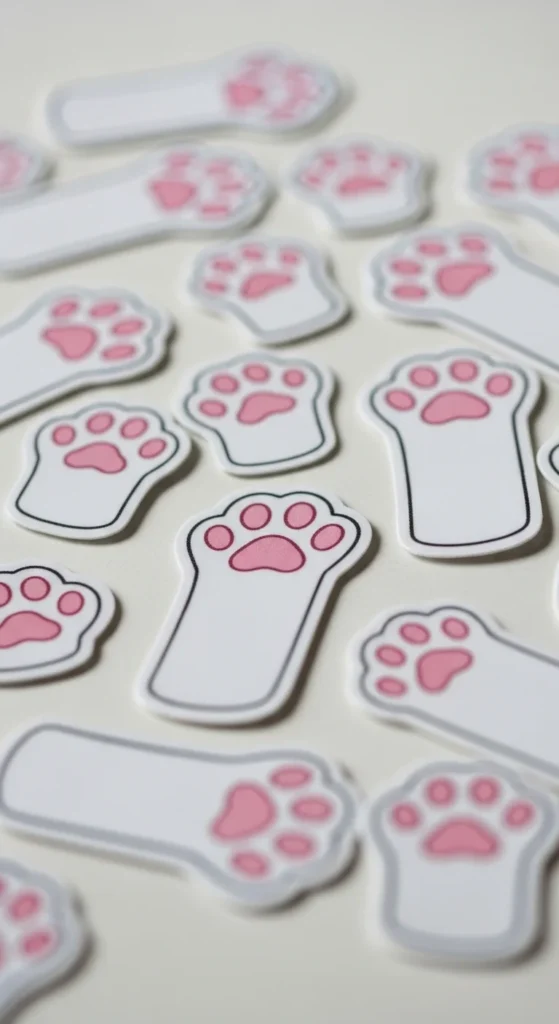 Kawaii Cat Paw Stickers