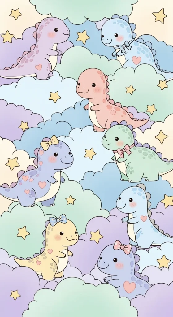 Kawaii Dinosaur Stickers