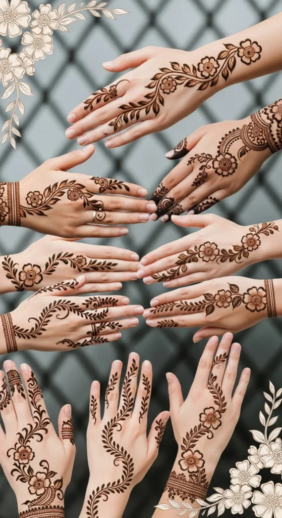 Lattice with Floral Corner Designs