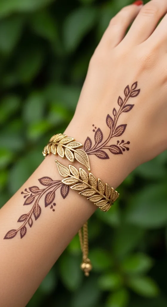 Leafy Bracelet with Intricate Detailing