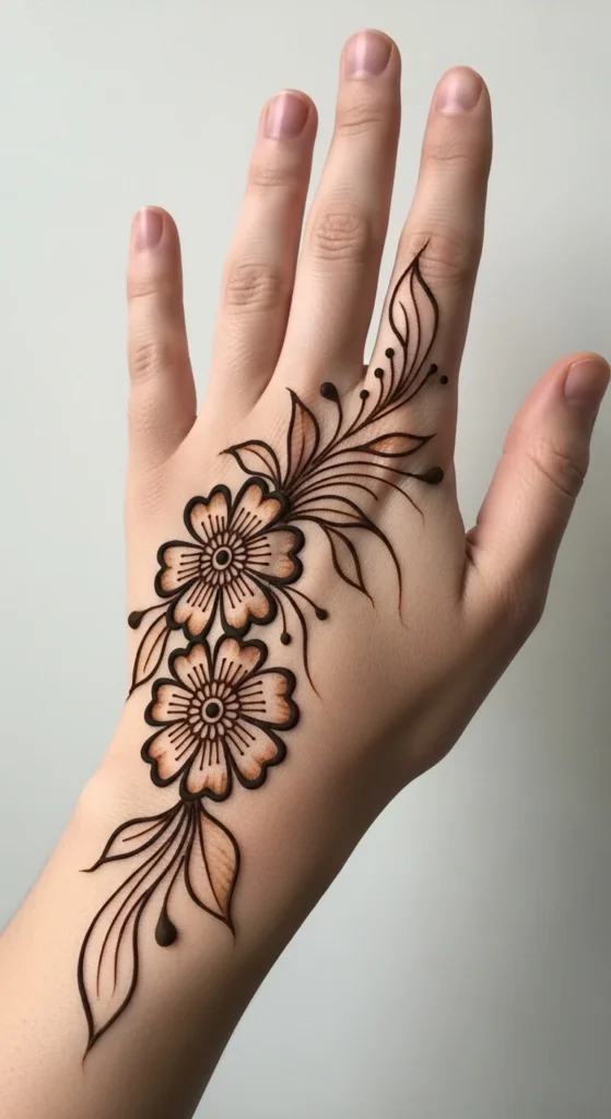 Minimalist Floral Tattoo Design