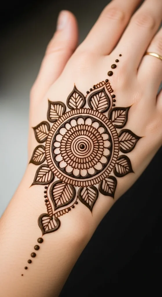 Minimalistic Leaf Mandala