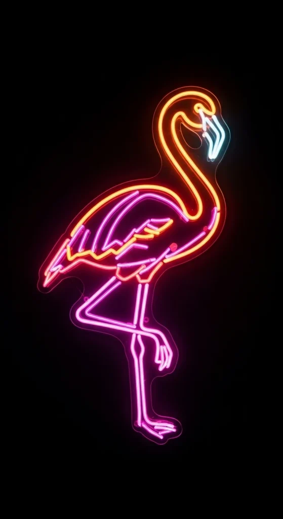 Neon Flamingo Stickers