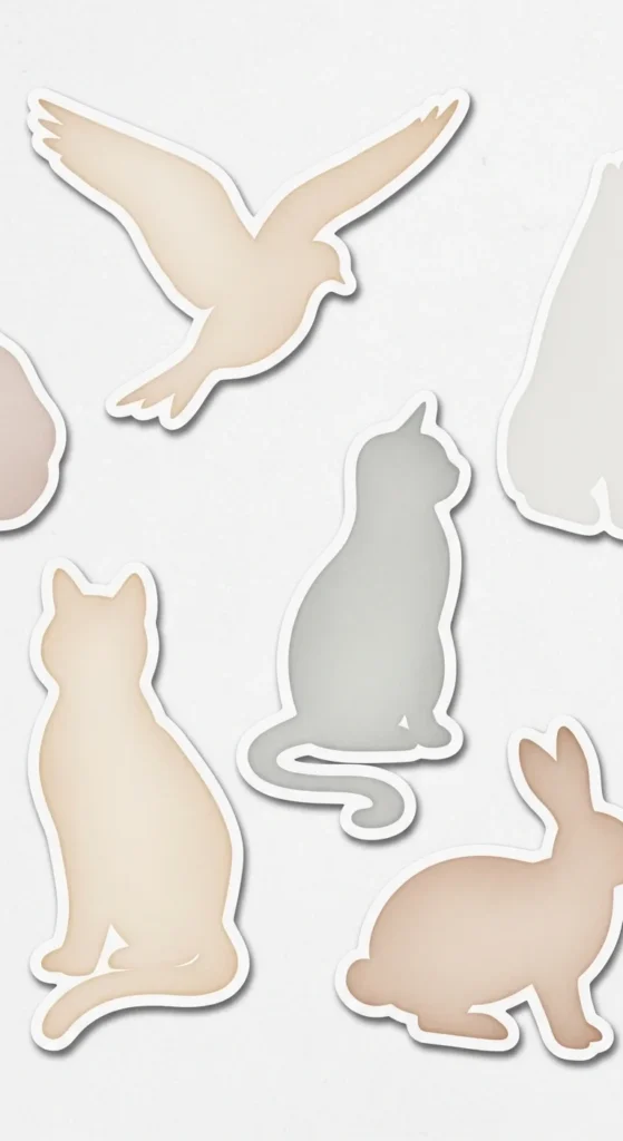 Neutral Animal Silhouettes