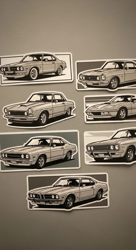 Old-School Car Stickers
