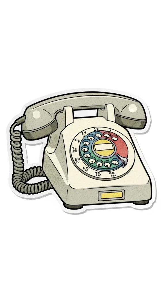 Old-School Phone Stickers