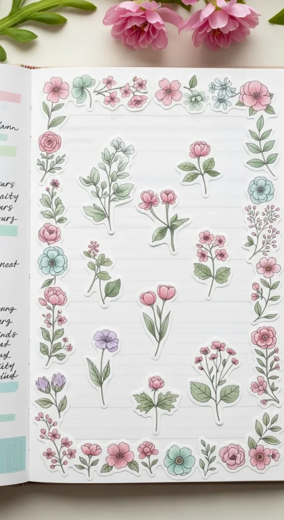 Pastel Floral Borders