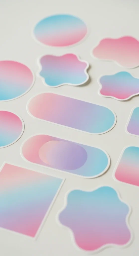 Pastel Gradient Stickers