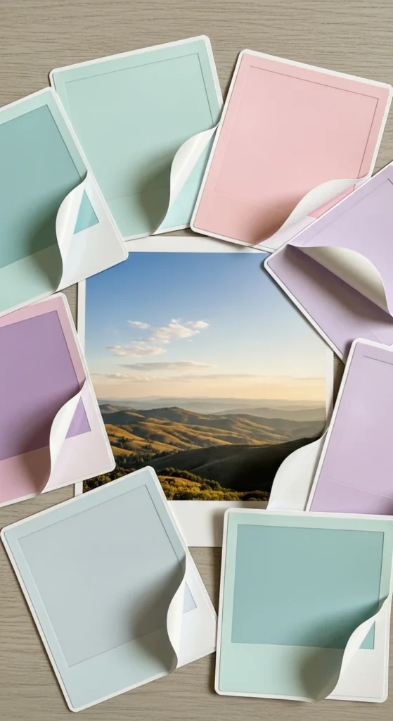 Pastel Polaroid Frames