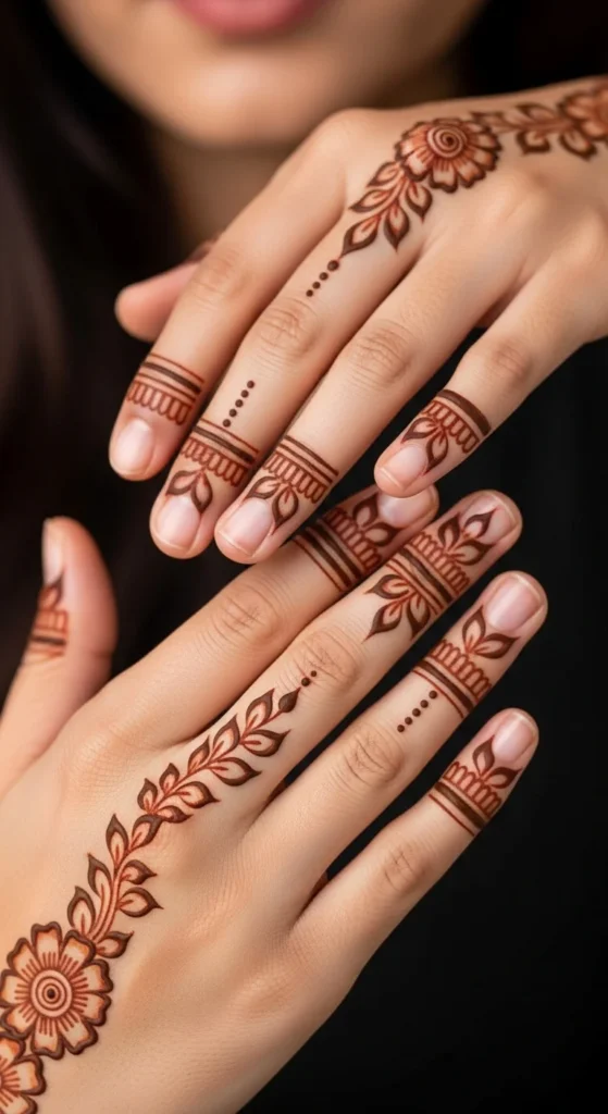 Petal Accents on the Fingers