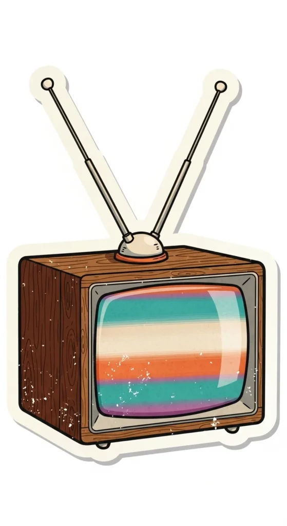 Retro TV Stickers