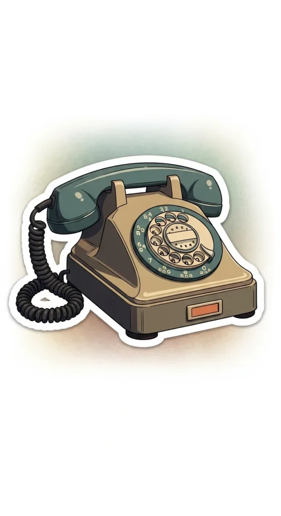 Retro Telephone Stickers