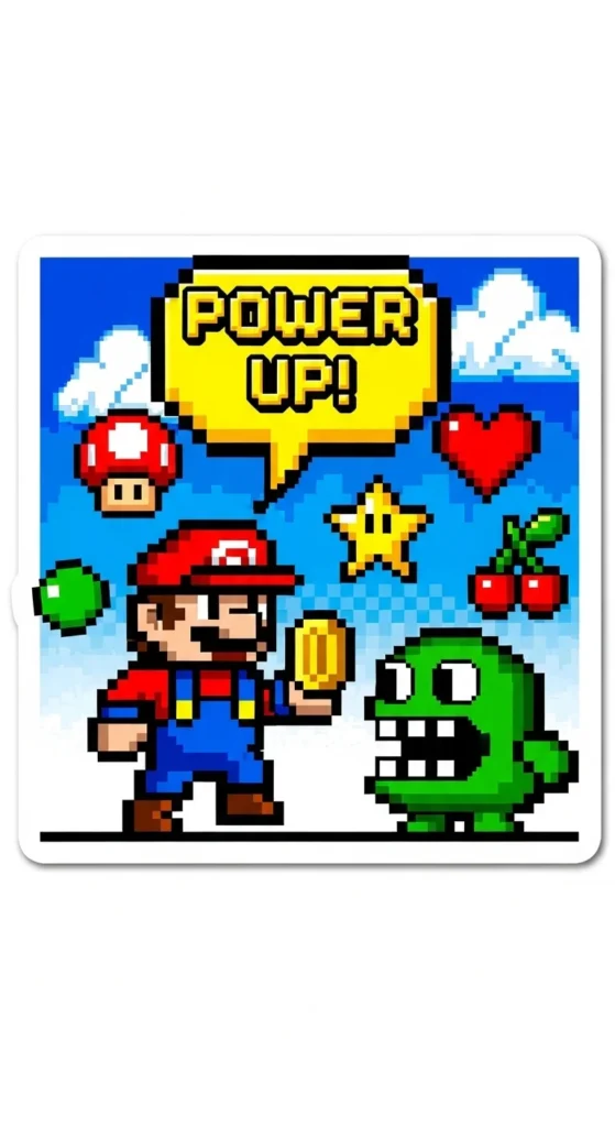 Retro Video Game Stickers