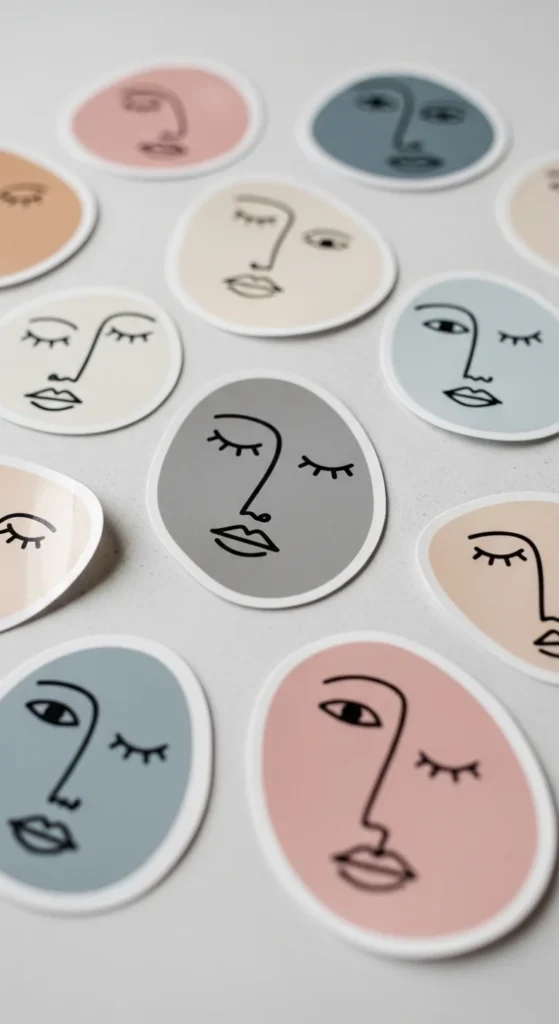  Small Abstract Faces