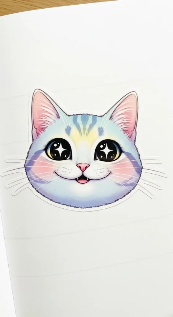 Smiling Cat Stickers