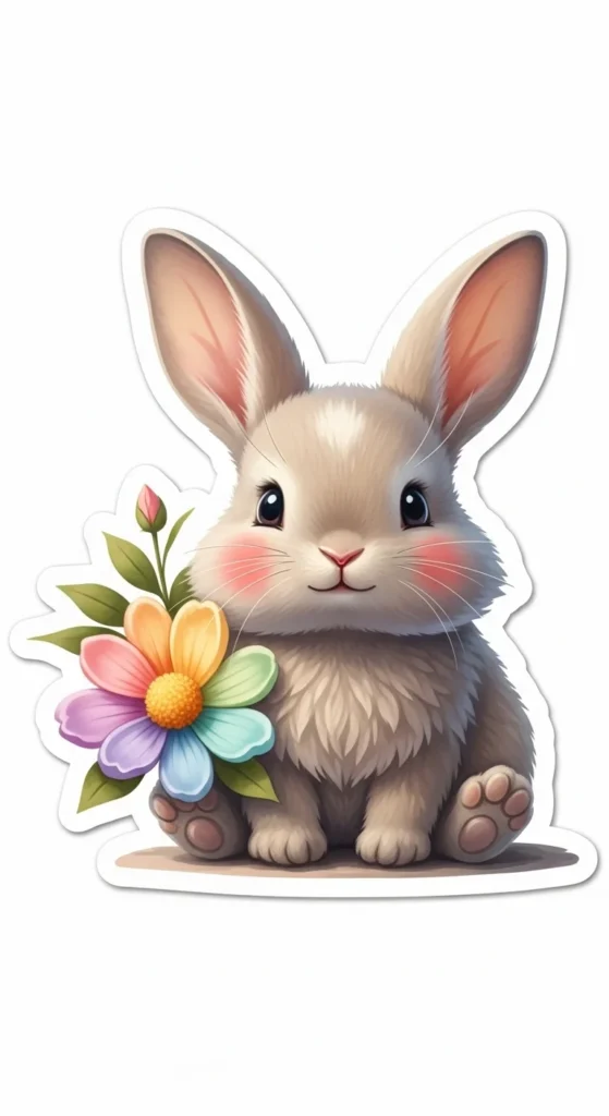 Soft Bunny Stickers