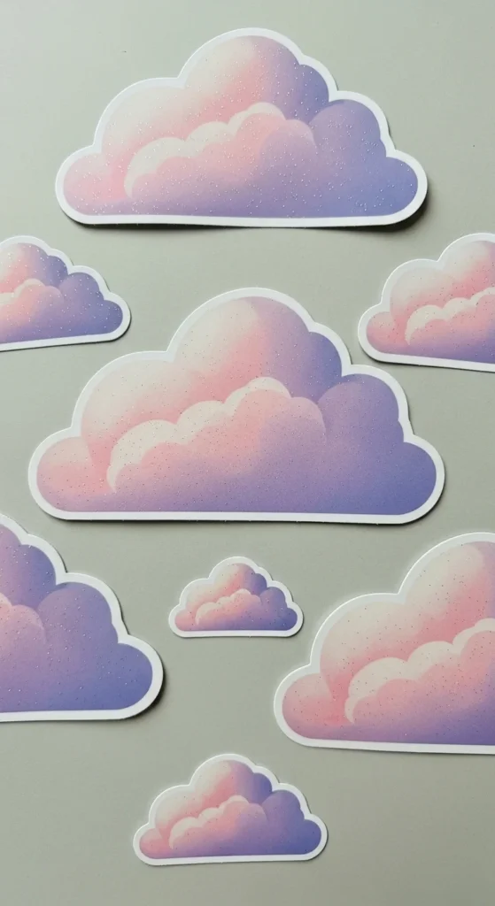  Soft Cloud Stickers