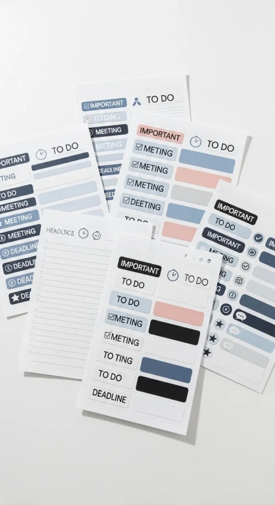 Sticker Sheets with Functional Labels