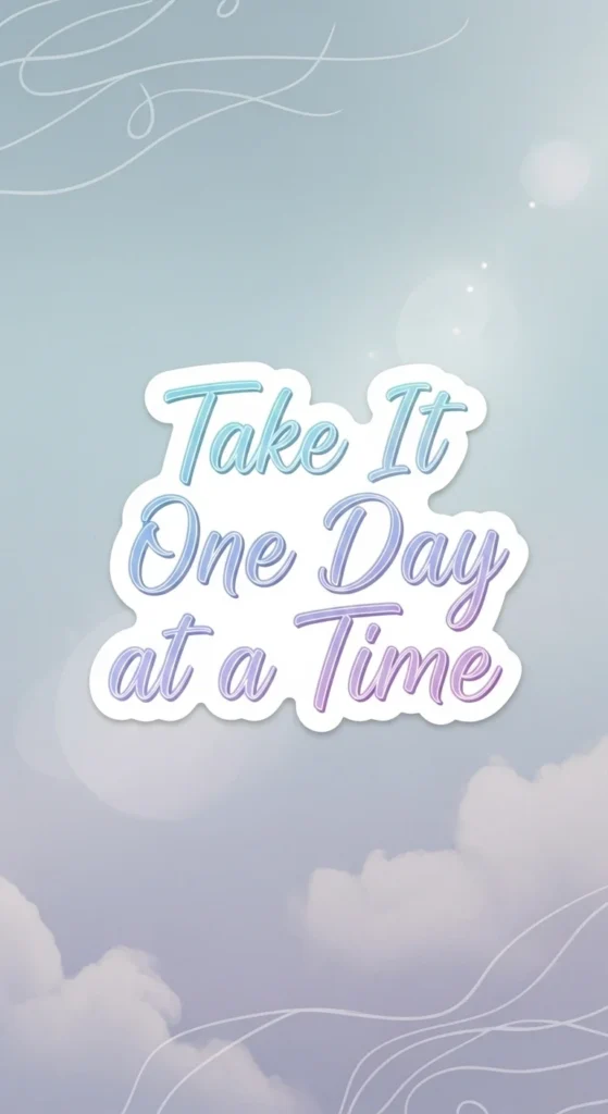 Take It One Day at a Time
