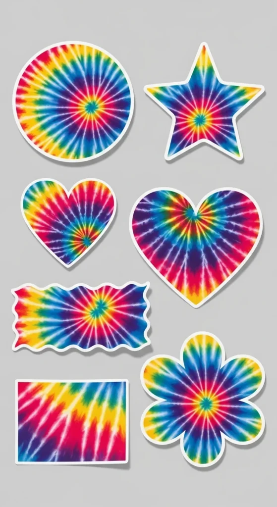 Tie-Dye Stickers