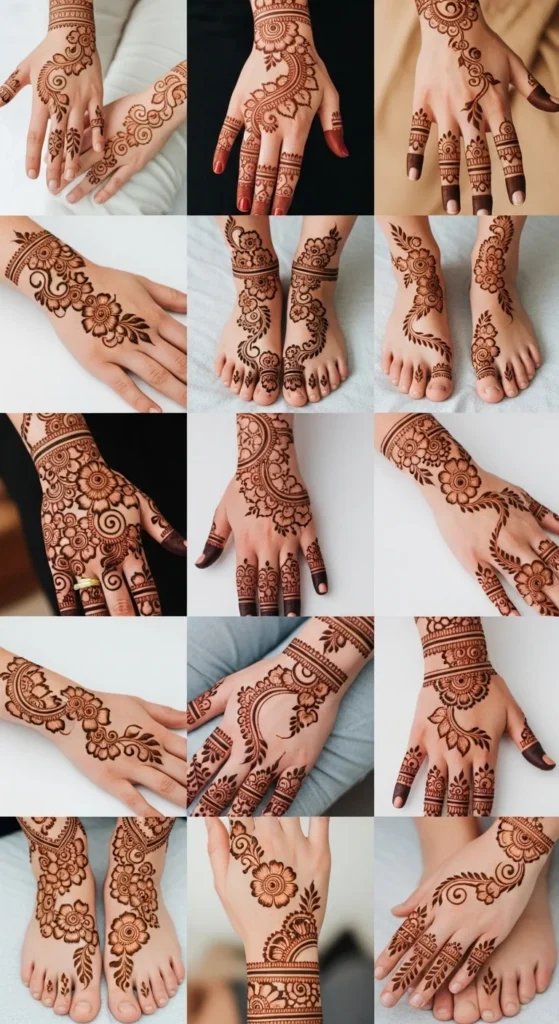 Twirling Flower and Leaf Design