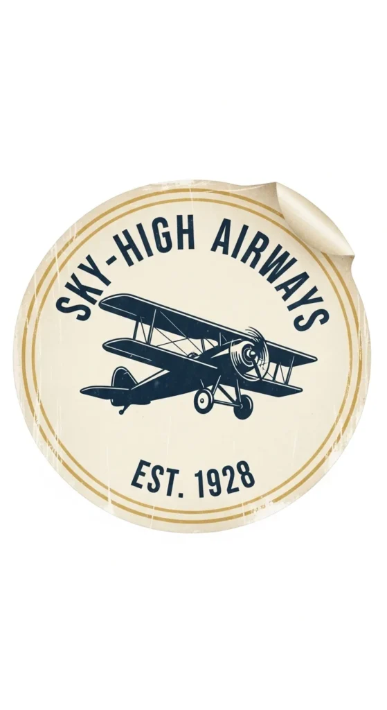 Vintage Airline Sticker