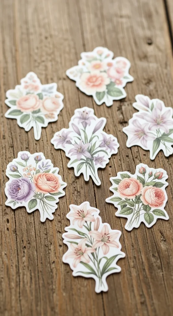Vintage Floral Stickers