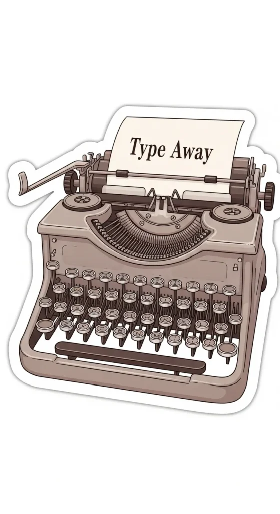 Vintage Typewriter Stickers