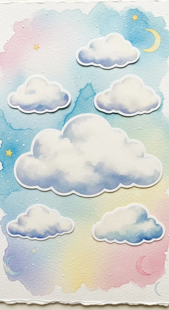 Whimsical Cloud Stickers