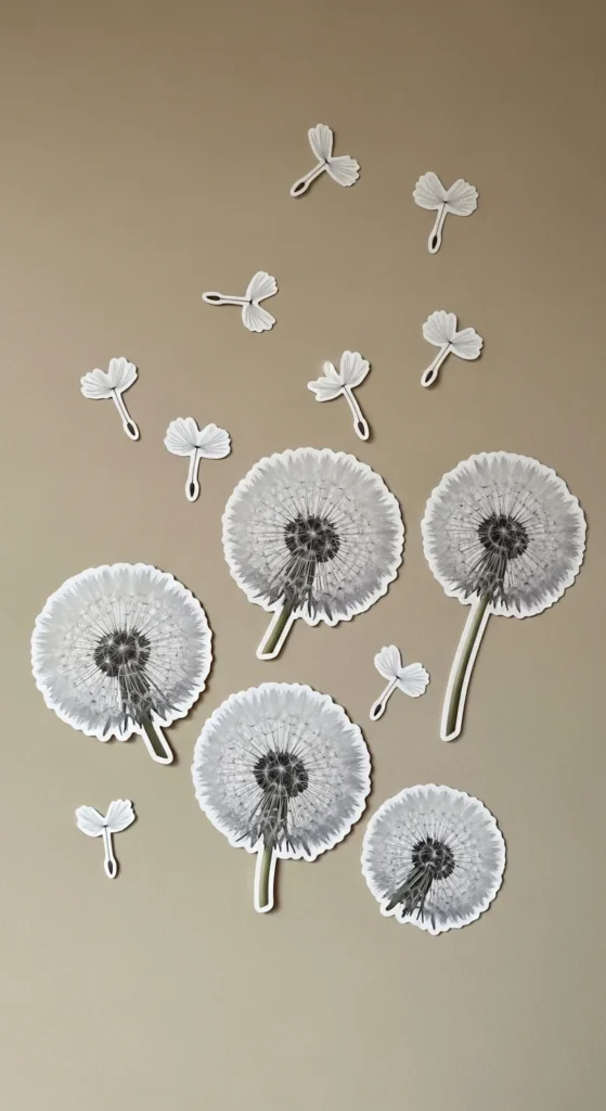 Whimsical Dandelion Clusters