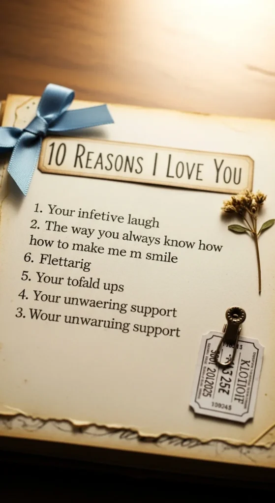 A "Why I Love You" Page
