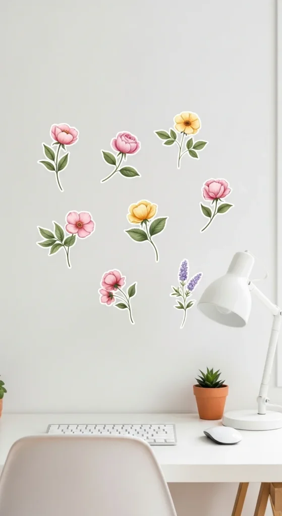 floral aesthetic stickers