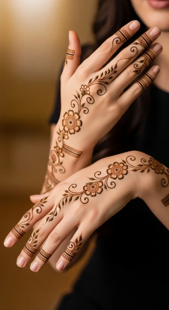 floral mehndi simple