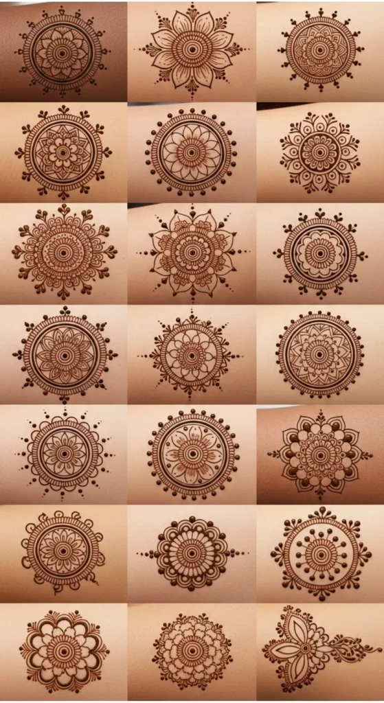 mandala mehndi simple