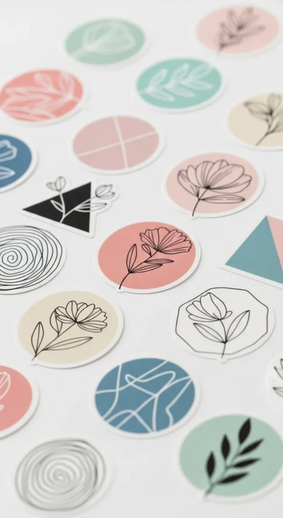 minimal aesthetic stickers