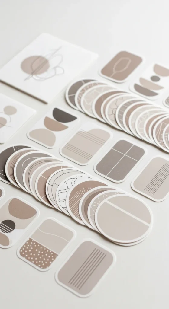 neutral aesthetic stickers