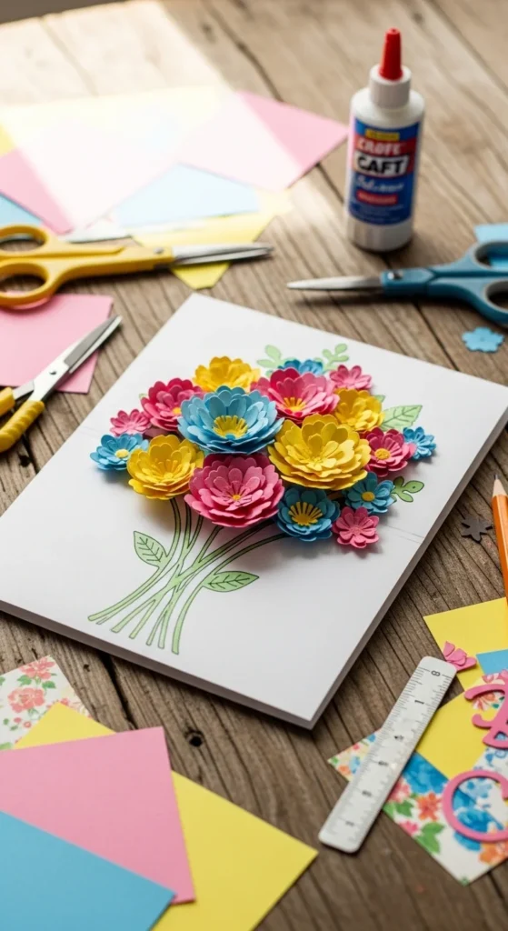 3D Flower Bouquet Card