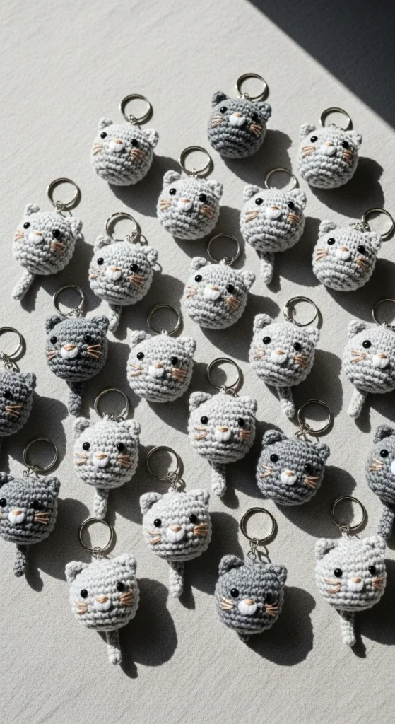 Amigurumi Cat Keychain