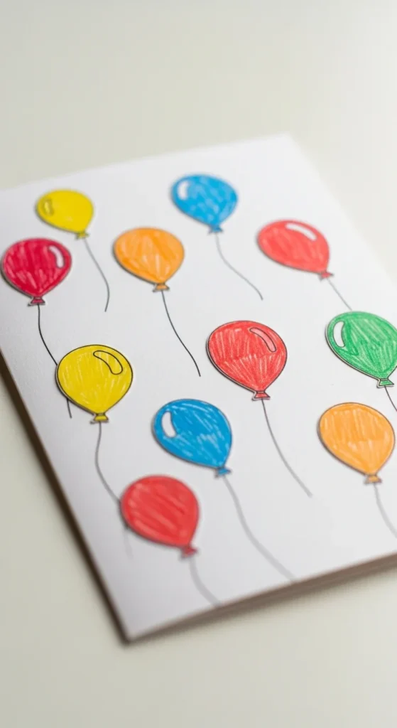 Balloon String Card