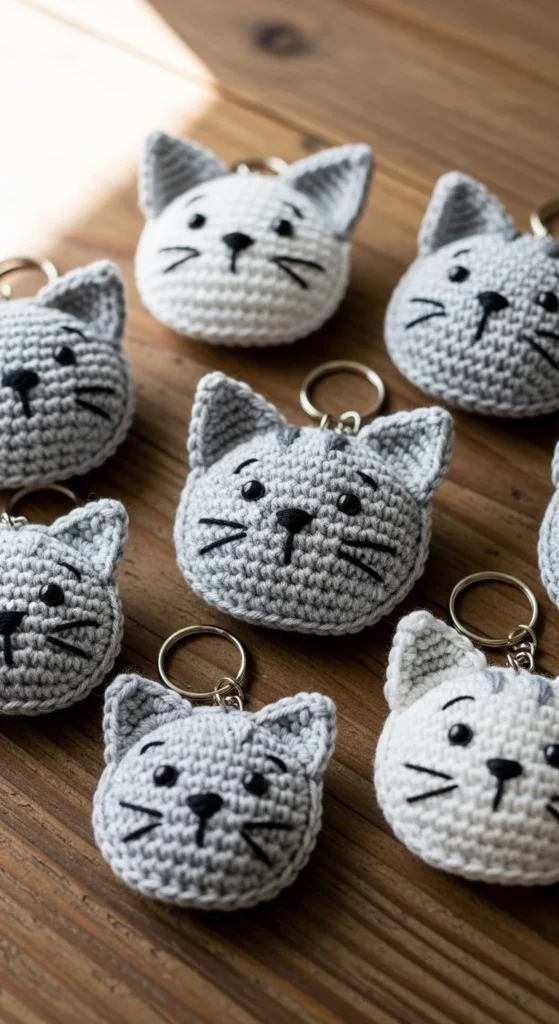 Cat Head Keychain
