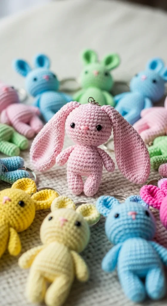 Crochet Bunny Keychain
