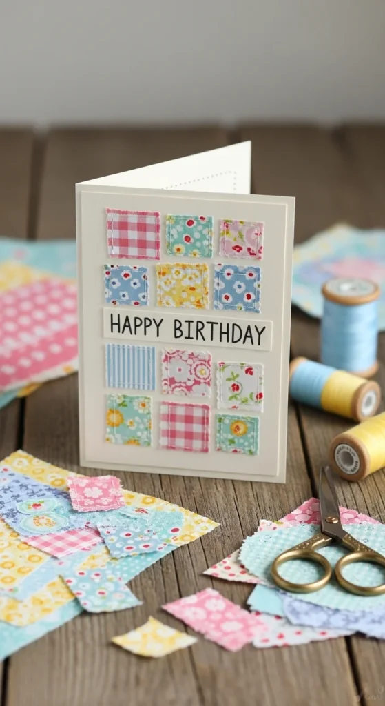 Fabric Scrap Patch Card