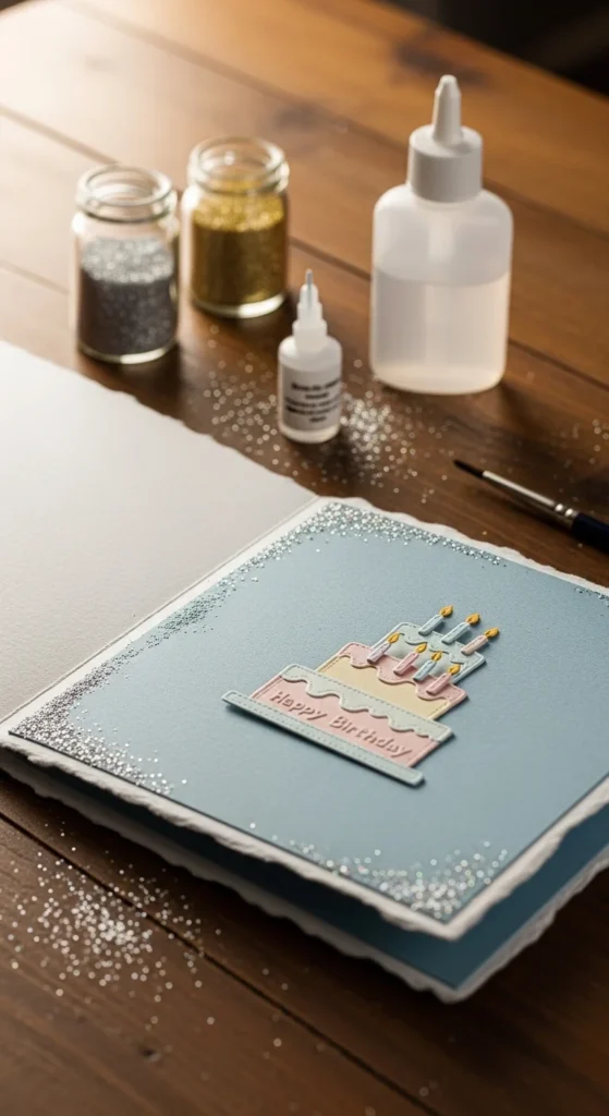 Glitter Edge Accent Card