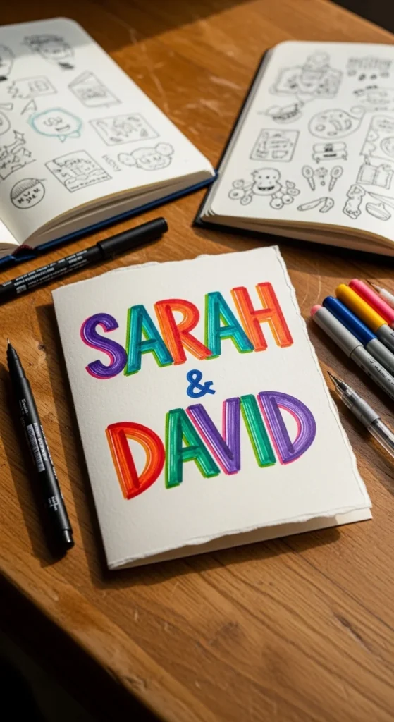 Hand-Lettered Name Card