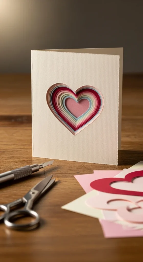Heart Cutout Window Card