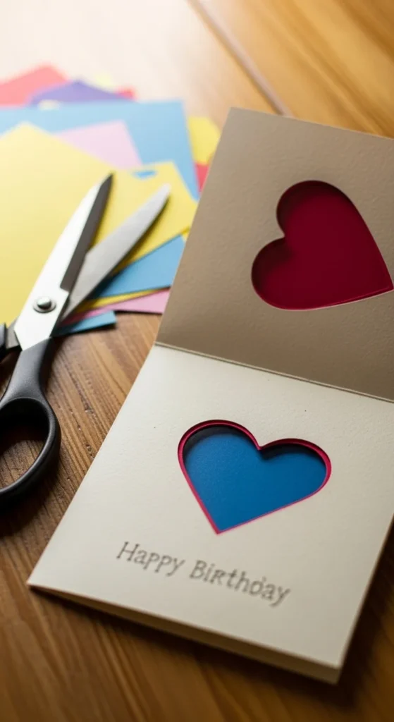 Heart Cutout Window Card