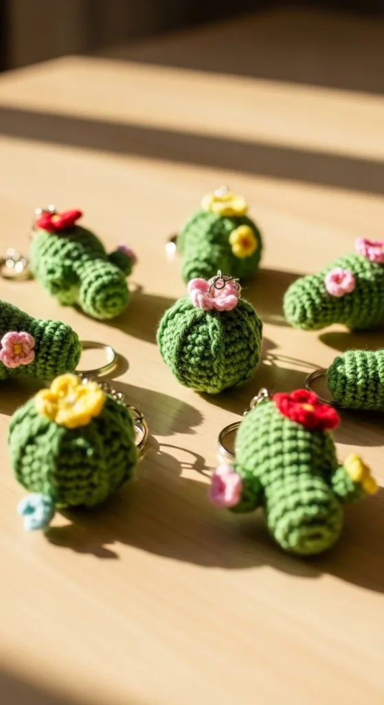 Mini Cactus Keychain